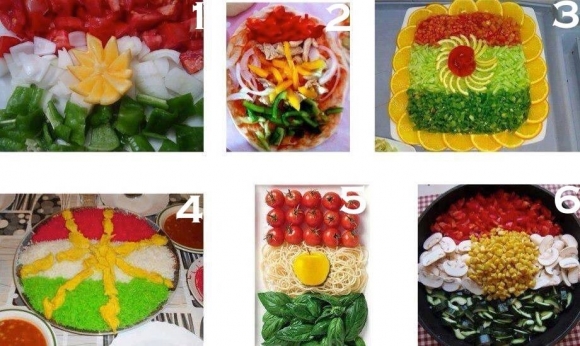 خواردن لە شێوەی ئاڵای كوردستان